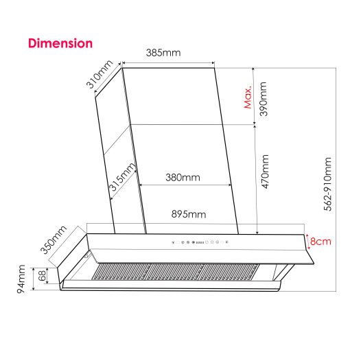 SENZ BONITA HeatPro intelClean Chimney Cooker Hood - Image 7