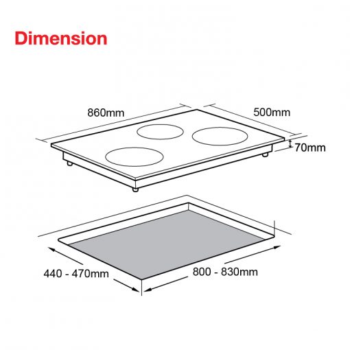 SENZ TRESOR Anti-Dry Burning Technology 3 Plate Burner Gas Stove - Image 7