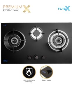 SENZ TRESOR Anti-Dry Burning Technology 3 Plate Burner Gas Stove