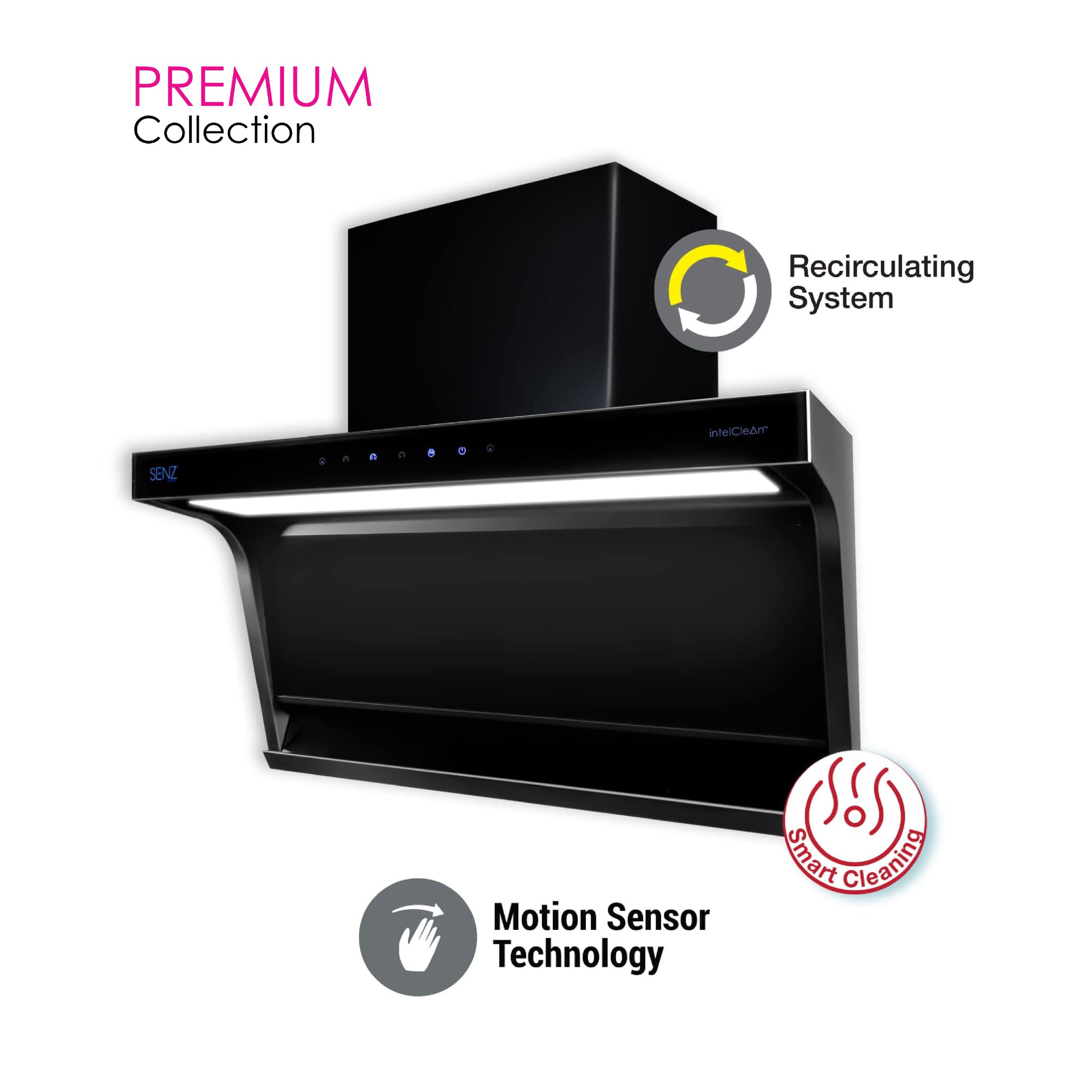 SENZ SENSILLA L Shape Design Heat Pro intelClean Cooker Hood - Image 3
