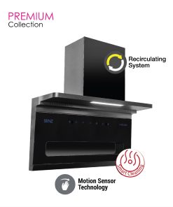 SENZ ECLIPSE Slim L Shape Design Heat Pro intelClean Cooker Hood