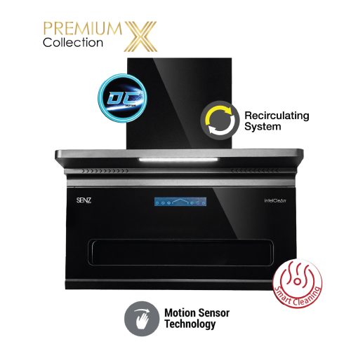 SENZ VELOZ L Shape Design Heat Pro intelClean Cooker Hood