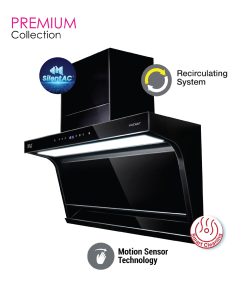 Alternative view of SENZ VISTO L Shape Design Heat Pro intelClean Cooker Hood