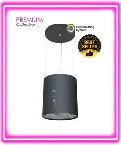 SENZ BRILLO Black Matt Surface Designer Island Hood with Remote Control