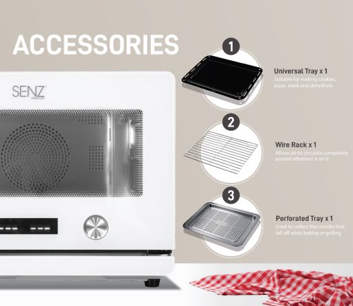 SZ-SOV2520-W Portable All-in-One Combi Oven - Optic White Glass - Image 4