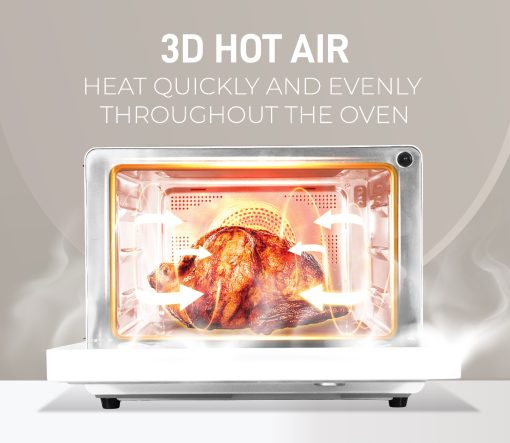 SZ-SOV2520-W Portable All-in-One Combi Oven - Optic White Glass - Image 2