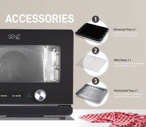 SZ-SOV2520-B Portable All-in-One Combi Oven - Mysterious Black Glass - Image 4