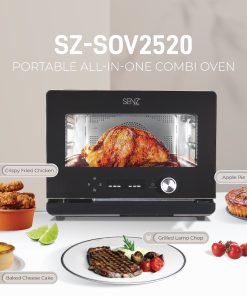 SZ-SOV2520-B Portable All-in-One Combi Oven - Mysterious Black Glass