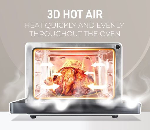 SZ-SOV2520-B Portable All-in-One Combi Oven - Mysterious Black Glass - Image 2
