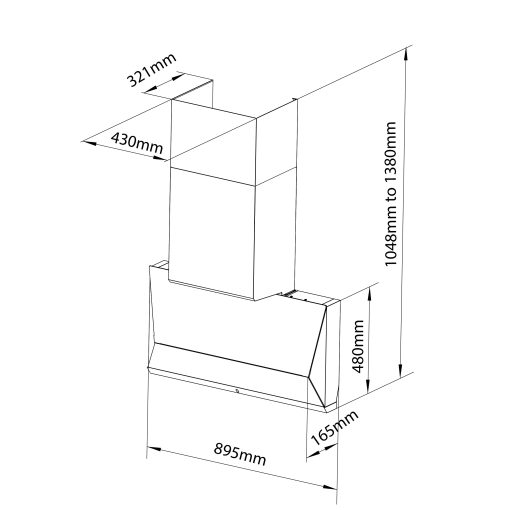 SENZ ZAFFIRO DC Diamond Shape intelClean Cooker Hood - Image 5