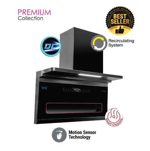 SENZ VISTA Slim L Shape Design Heat Pro intelClean Cooker Hood