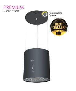SENZ BRILLO Black Matt Surface Designer Island Hood with Remote Control