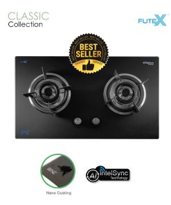 SENZ RUBY intelSync Twin Burner Gas Stove with Nano Coating