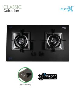 SENZ AMBER intelSync Twin Burner Gas Stove with Nano Coating