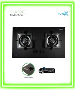 SENZ AMBER intelSync Twin Burner Gas Stove with Nano Coating