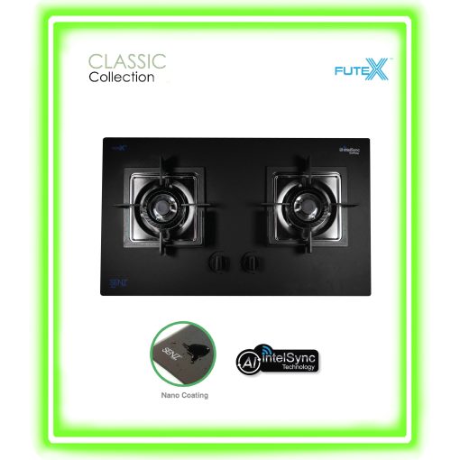 SENZ AMBER intelSync Twin Burner Gas Stove with Nano Coating