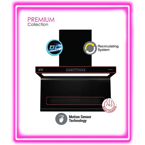 SENZ BARRISA DC HeatPro intelClean Cooker Hood with Rose Gold Design