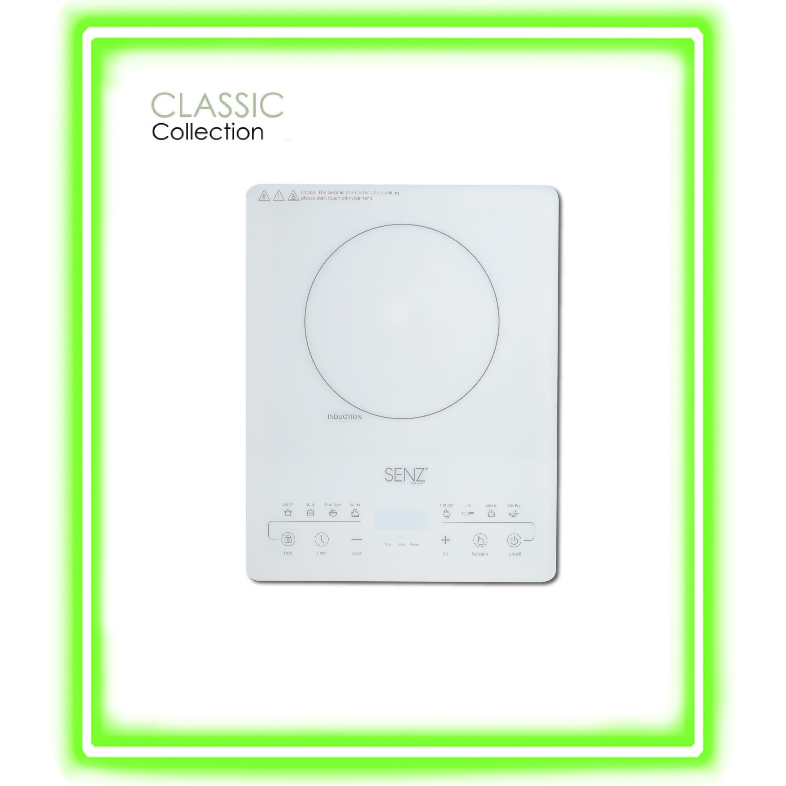 SENZ AURA Series Color Single Induction Cooker - Mystic White
