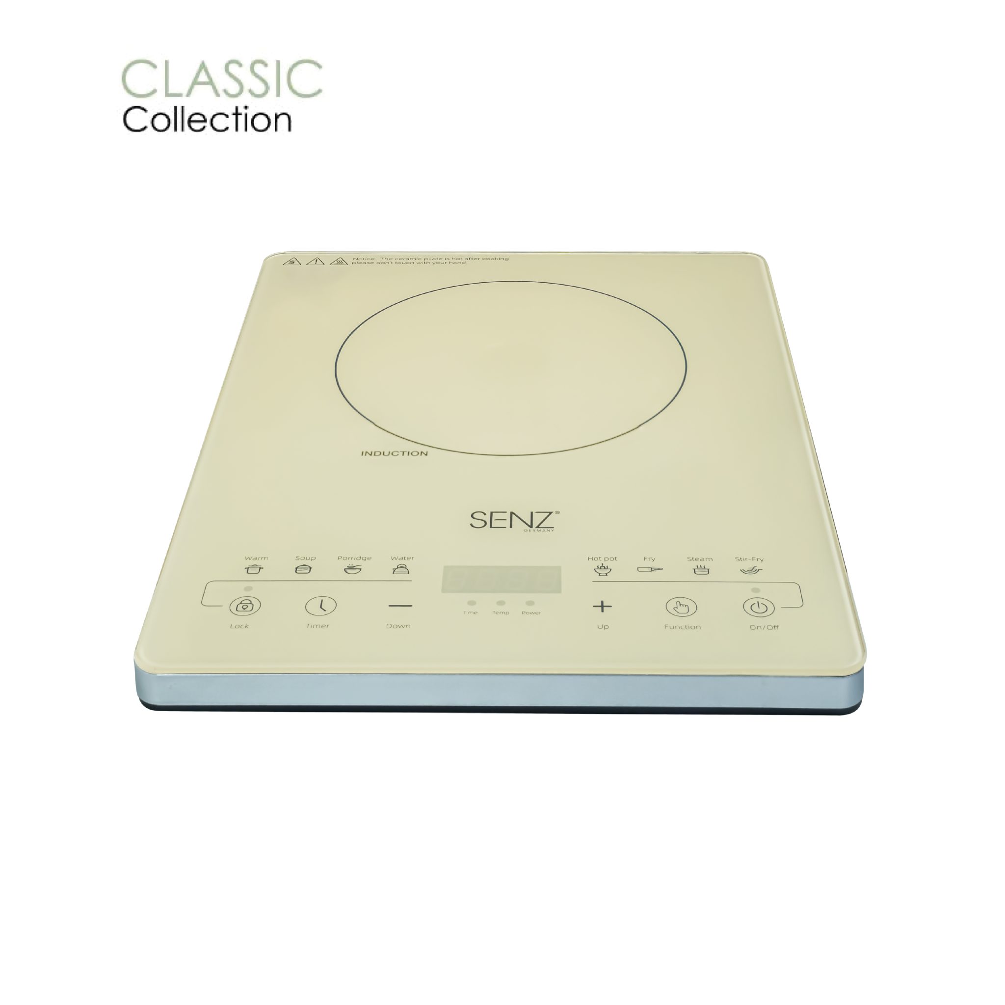 SENZ AURA Series Color Single Induction Cooker – Ivory Cream – SENZ