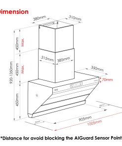 Alternative view of SENZ CALLISTER AIGuard Cooker Hood with Air Purifier Function