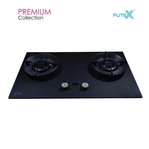 SENZ EMERALD Smart AIFlow Twin Burner Gas Stove with Timer - Matt Black Nano - Image 3