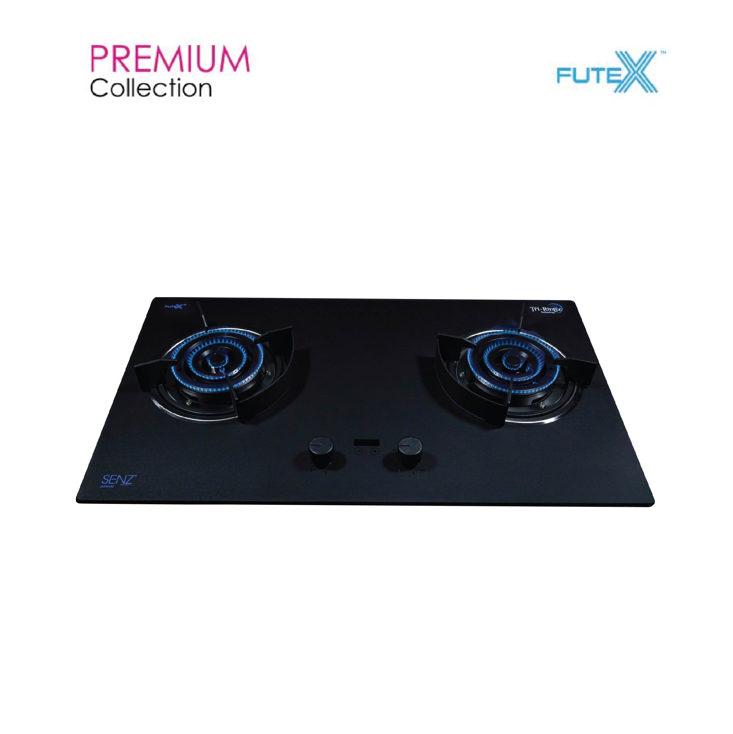 SENZ SAPPHIRE Tri-Ringz Twin Burner Gas Stove with Timer - Image 5