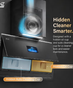 Alternative view of SENZ ESSLA AIGuard Ultra Slim Cooker Hood with Air Purifier Function - Grey Nano Coating Glass