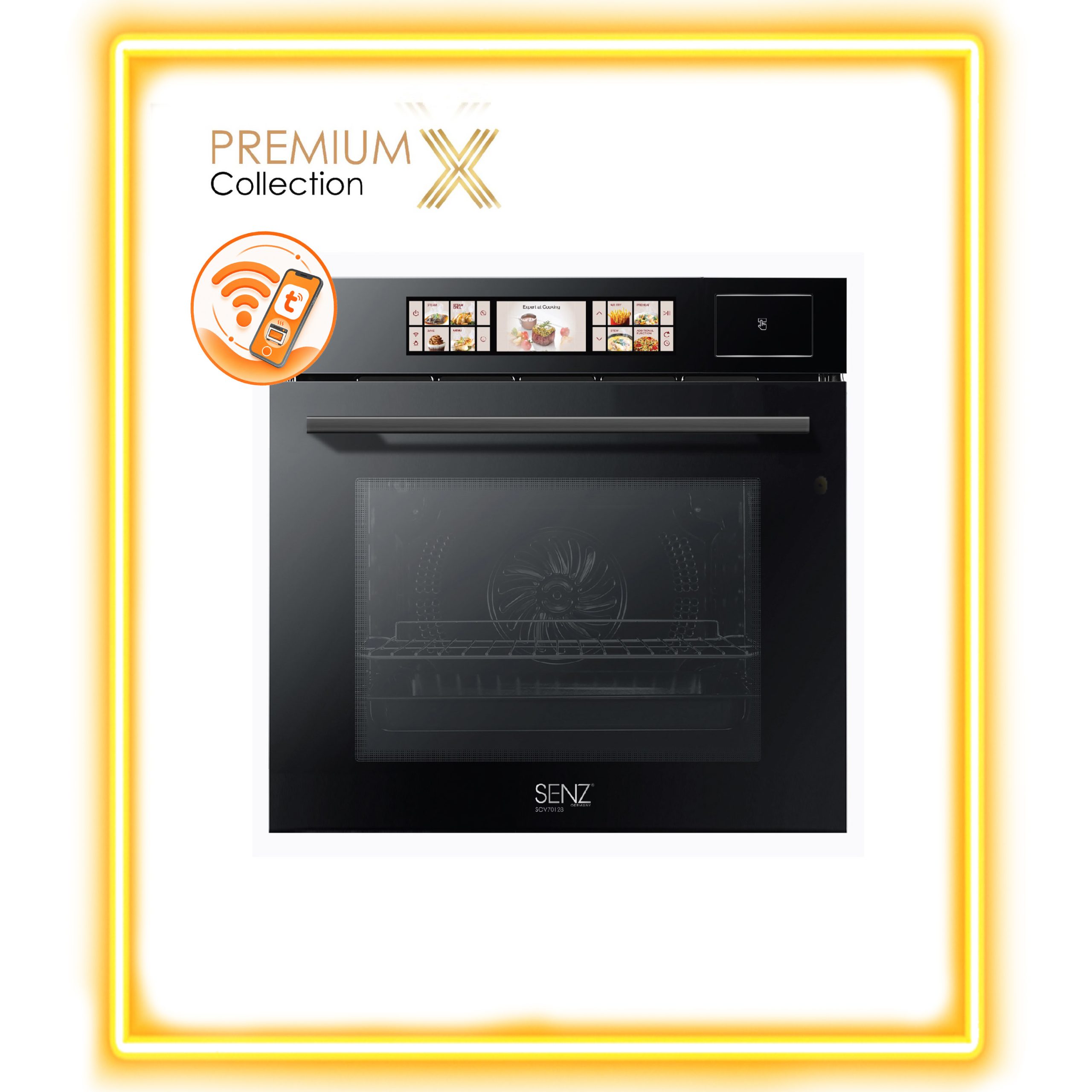 SZ-SOV70128 – All-in-One Flexi Steam Pro intelClean Oven with Color LCD Screen & WiFi Function